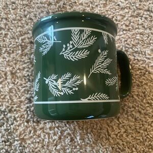 Beautiful Hallmark Green Ceramic Mug with White Pine Sprig Pattern 2022